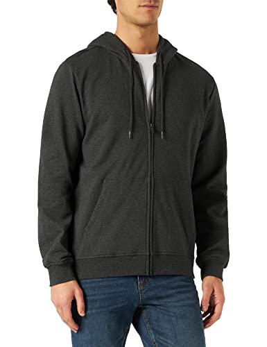 Build Your Brand Herren Basic Zip Hoody Kapuzenpullover, Charcoal, 3XL von Build Your Brand