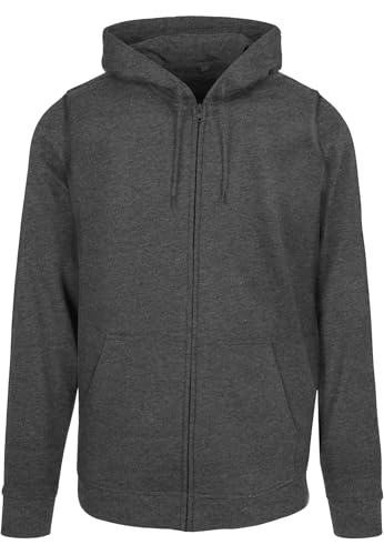 Build Your Brand Herren Basic Zip Hoody Kapuzenpullover, Charcoal, L von Build Your Brand