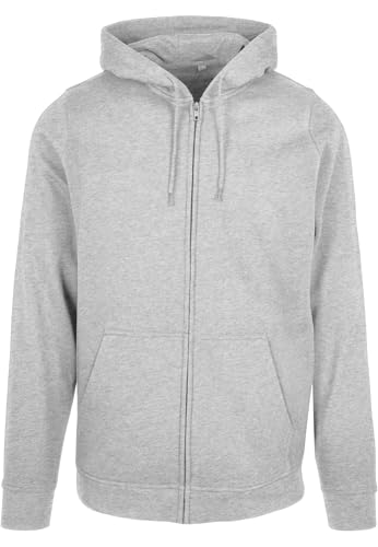 Build Your Brand Herren Basic Zip Hoody Kapuzenpullover, Heather Grey, M von Build Your Brand