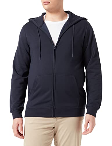 Build Your Brand Herren Basic Zip Hoody Kapuzenpullover, Navy, 3XL von Build Your Brand