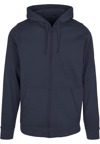 Build Your Brand Herren Basic Zip Hoody Kapuzenpullover, Navy, 4XL von Build Your Brand