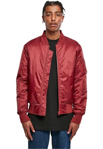 Build Your Brand Herren Jacke Bomber Jacket, Bomberjacke für Männer, leichte Sommerjacke, Burgundy, M Build Your Brand Herren Jacke Bomber Jacket, Bomberjacke für Männer, leichte Sommerjacke, Burgundy, M von Build Your Brand