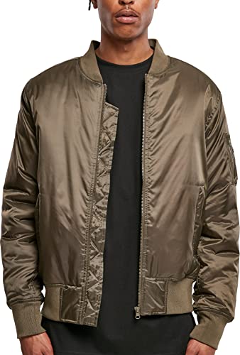 Build Your Brand Herren Bomber Jacket Jacke, Darkolive, XL von Build Your Brand