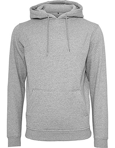 Build Your Brand Herren Heavy Hoody Jacke, Grau (Heather Grey 00431), X-Small von Build Your Brand