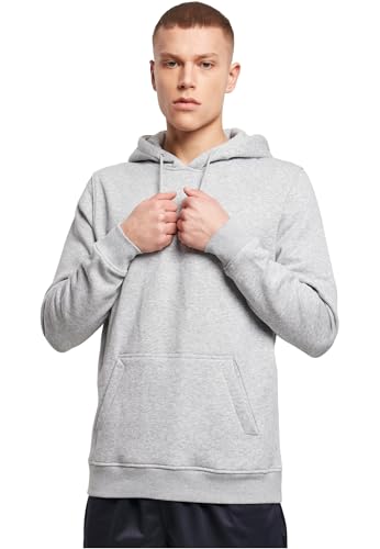 Build Your Brand Herren Kapuzenpullover Heavy Hoody, lässiger Hoodie für Männer, 4XL, heather grey von Build Your Brand