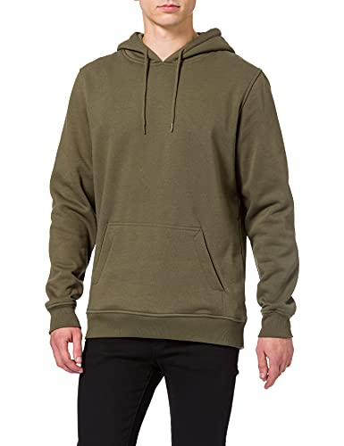 Build Your Brand Herren Heavy Hoody Kapuzenpullover, Olive, L EU von Build Your Brand