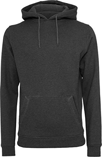 Build Your Brand Herren Heavy Hoody Jacke, Schwarz (Charcoal 00091), Small von Build Your Brand