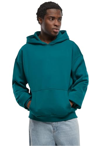 Build Your Brand Herren Kapuzenpullover Heavy Hoody, lässiger Hoodie für Männer, 5XL, Bottlegreen von Build Your Brand