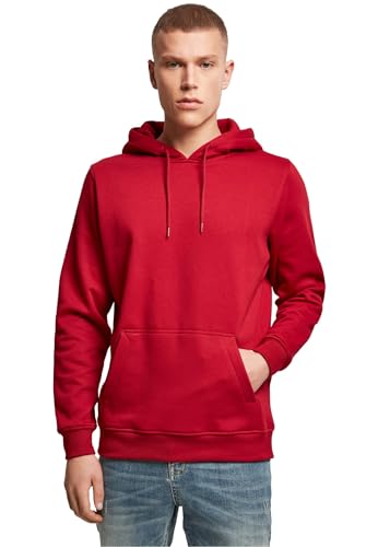 Build Your Brand Herren Kapuzenpullover Heavy Hoody, lässiger Hoodie für Männer, S, Ruby von Build Your Brand