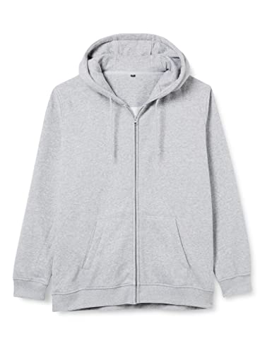 Build Your Brand Herren Heavy Zip Hoody Jacke, per pack Grau (Heather Grey 00431), Medium (Herstellergröße: M) von Build Your Brand