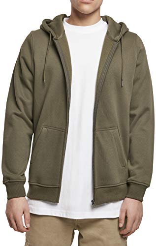 Build Your Brand Herren Heavy Zip Hoody Jacke, per pack Grün (Olive 00176), Small (Herstellergröße: S) von Build Your Brand