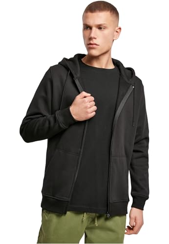 Build Your Brand Herren Heavy Zip Hoody Jacke, per pack Schwarz (Black 00007), XX-Large (Herstellergröße: XXL) von Build Your Brand