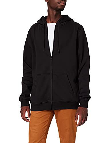 Build Your Brand Herren Heavy Zip Hoody Jacke,, per pack Schwarz (charcoal 00091), Small (Herstellergröße: Small) von Build Your Brand