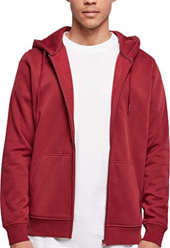 Build Your Brand Herren BY012-Heavy Zip Hoody Kapuzenpullover, Burgundy, M von Build Your Brand