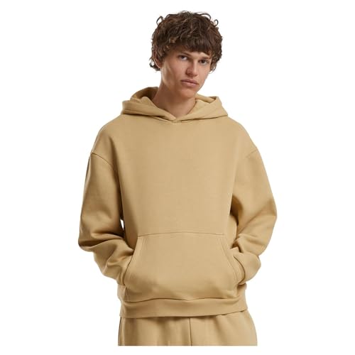 Build Your Brand Men's BY284-Fluffy Hoody Hooded Sweatshirt, Unionbeige, XL von Build Your Brand