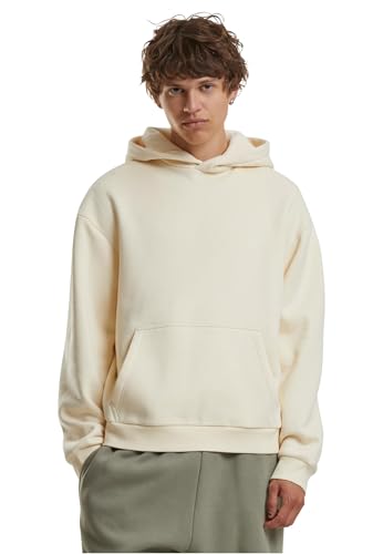 Build Your Brand Men's BY284-Fluffy Hoody Hooded Sweatshirt, Whitesand, XXL von Build Your Brand
