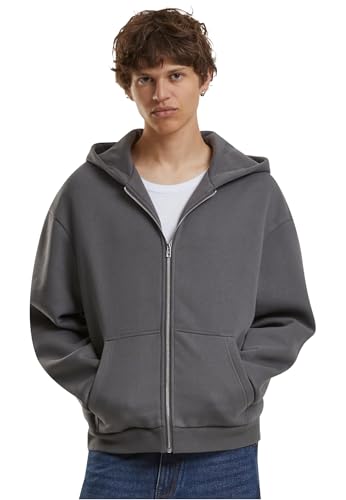 Build Your Brand Herren By285-fluffy Zip Hoody Sweatshirt, Magnet, M EU von Build Your Brand