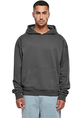 Build Your Brand Herren BY162-Ultra Heavy Cotton Box Hoody Kapuzenpullover, Darkgrey, 5XL von Build Your Brand