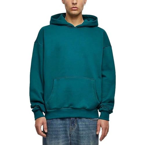 Build Your Brand Herren BY162-Ultra Heavy Cotton Box Hoody Kapuzenpullover, Retro Green, XL von Build Your Brand