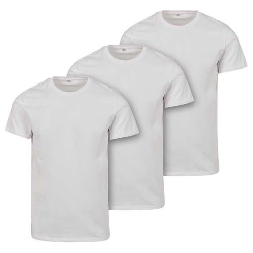 Build Your Brand Herren Merch T-Shirt 3-Pack T-Shirt,, per pack Weiß (Wht/Wht/Wht 01205), Large (Herstellergröße: Large) von Build Your Brand