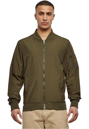 Build Your Brand Herren Nylon Bomber Jacket Bomberjacke,, per pack Grün (olive 00176), XX-Large (Herstellergröße: XX-Large) von Build Your Brand