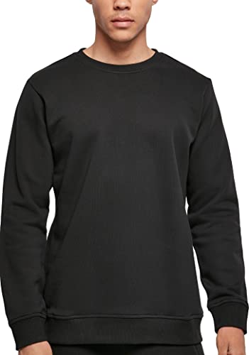 Build Your Brand Herren Organic Basic Crew Sweatshirt, black, 3XL von Build Your Brand