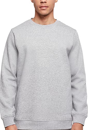 Build Your Brand Herren Organic Basic Crew Sweatshirt, heathergrey, L von Build Your Brand