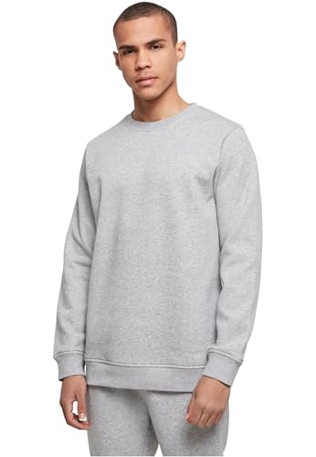 Build Your Brand Herren Organic Basic Crew Sweatshirt, heathergrey, L von Build Your Brand