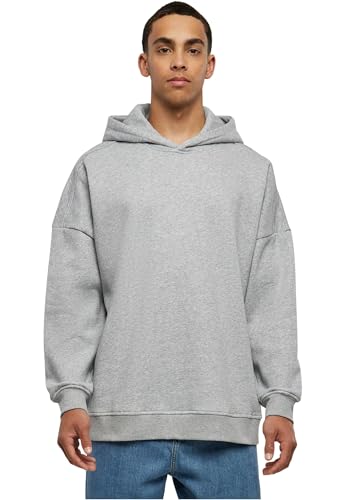 Build Your Brand Herren Kapuzenpullover Oversized Cut On Sleeve Hoody, Farbe Grey, Größe 5XL von Build Your Brand