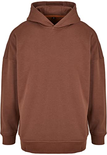 Build Your Brand Herren Kapuzenpullover Oversized Cut On Sleeve Hoody, Farbe bark, Größe L von Build Your Brand