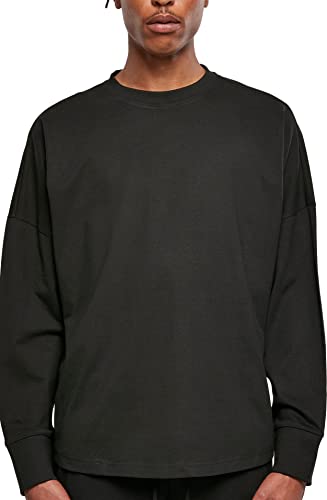 Build Your Brand Herren BY198-Oversized Cut On Sleeve Longsleeve T-Shirt, Black, 4XL von Build Your Brand