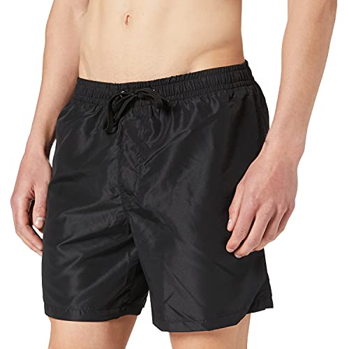 Build Your Brand Herren Recycled Swim Shorts Badehose, Black, M von Build Your Brand