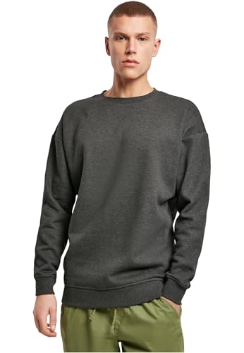 Build Your Brand Herren Sweat Crewneck Sweatshirt,, per pack Schwarz (charcoal 00091), Large (Herstellergröße: Large) von Build Your Brand