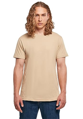 Build Your Brand Herren T-Shirt Basic Round Neck, Basic Männer T-Shirt mit Rundhalsausschnitt, Baumwolle, Regular Fit, Unionbeige, 4XL von Build Your Brand