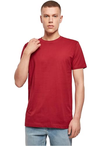 Build Your Brand Herren T-Shirt Round Neck, Männer Basic T-Shirt mit Rundhalsausschnit, Regular Fit, Baumwolle, Burgundy, XS Build Your Brand Herren T-Shirt Round Neck, Männer Basic T-Shirt mit Rundhalsausschnit, Regular Fit, Baumwolle, Burgundy, XS von Build Your Brand