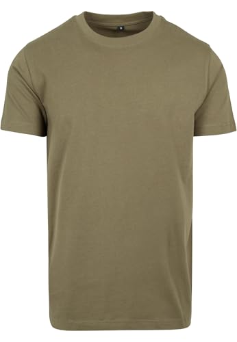 Build Your Brand Herren T-Shirt Round Neck, olive, 4XL von Build Your Brand