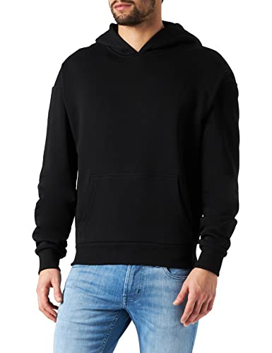 Build Your Brand Herren Ultra Heavy Cotton Box Hoody Kapuzenpullover, Schwarz, XS von Build Your Brand