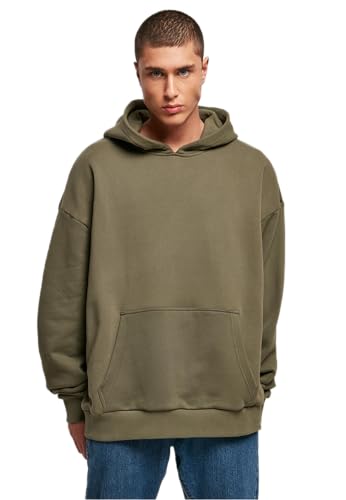 Build Your Brand Herren Ultra Heavy Hoody Kapuzenpullover, Olive, 3XL von Build Your Brand