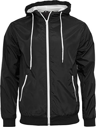 Build Your Brand Herren Windrunner Jacke, per pack Mehrfarbig (Blk/Wht 00050), XXXX-Large (Herstellergröße: 4XL) von Build Your Brand