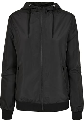 Build Your Brand Jacke Ladies Recycled Windrunner Black/Black M von Build Your Brand