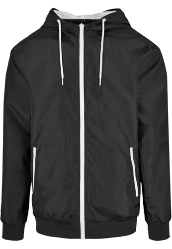 Build Your Brand Jacke Recycled Windrunner Black/White 4XL von Build Your Brand