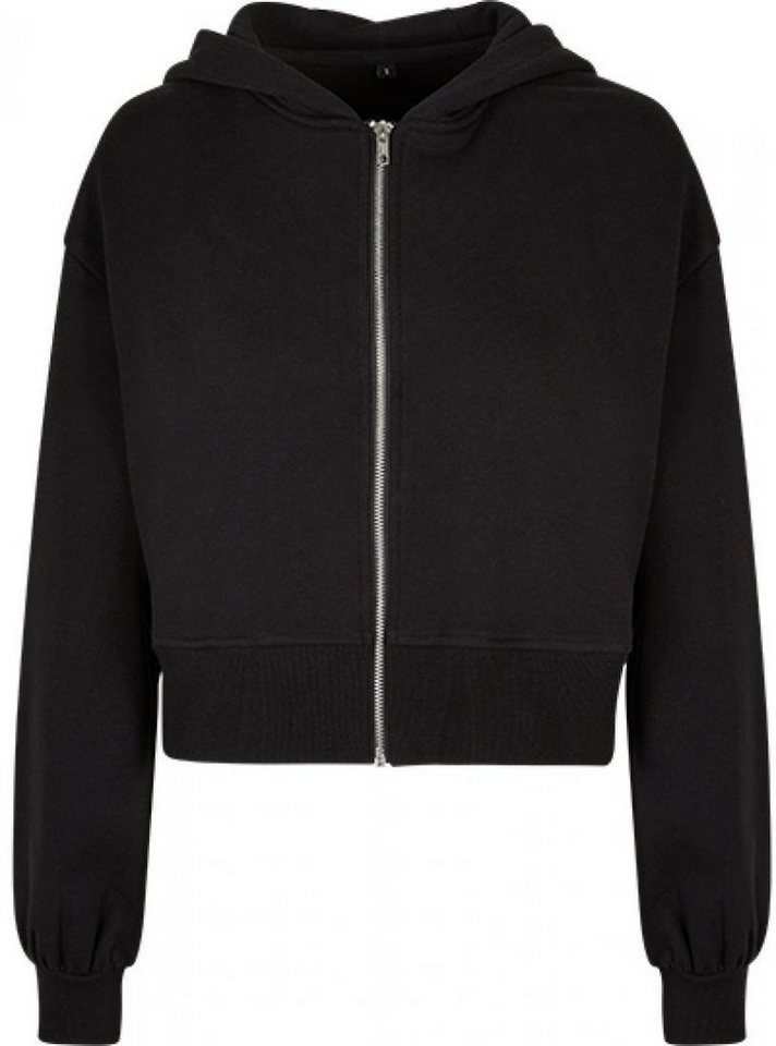 Build Your Brand Kapuzensweatjacke Damen Short Oversized Kapuzenjacke Kurze Länge von Build Your Brand