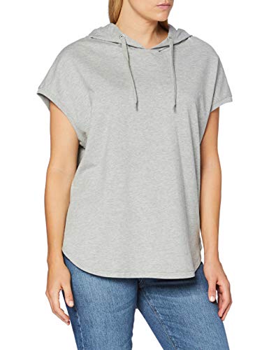 Build Your Brand Damen Ladies Sleeveless Hoody Kapuzenpullover, Grau (Heather Grey), L von Build Your Brand