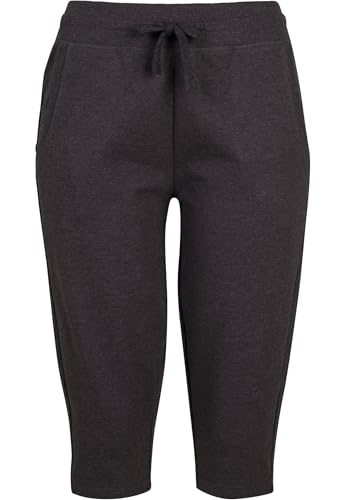 Build Your Brand Ladies Terry 3/4 Jogging Pants - Farbe: Charcoal (Heather) - Größe: M von Build Your Brand
