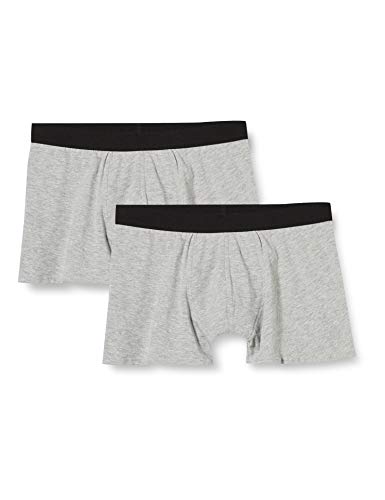 Build Your Brand Mens Boxer Shorts 2-Pack Underwear, Heather Grey, S von Build Your Brand