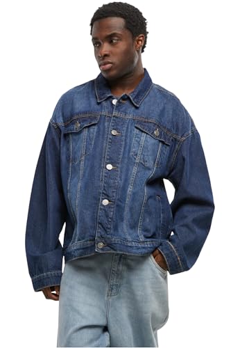 Build Your Brand Men's BY312-Heavy Ounce Boxy Denim Jeans Jacket, New Mid Blue Washed, XXXXXL Build Your Brand Men's BY312-Heavy Ounce Boxy Denim Jeans Jacket, New Mid Blue Washed, XXXXXL von Build Your Brand