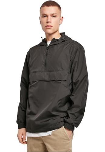 Build Your Brand Basic Pull Over Jacket, Black, XL von Build Your Brand