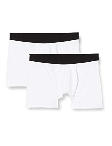 Build Your Brand Mens BY132-Men Boxer Shorts 2-Pack Underwear, White, 4XL von Build Your Brand