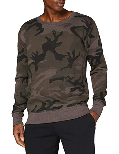 Build Your Brand Mens BY110-Camo Crewneck Pullover Sweater, darkcamo, 3XL von Build Your Brand