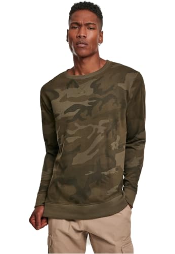 Build Your Brand Camo Crewneck, Olive camo, L von Build Your Brand